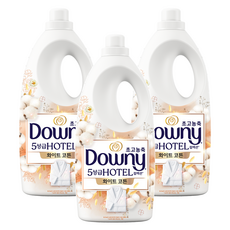 다우니 초고농축 호텔 컬렉션 섬유유연제 화이트 코튼 본품, 2L, 3개