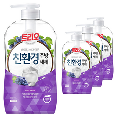 Trio 小蘇打餐具清潔劑 葡萄香, 4瓶, 680ml