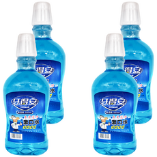 牙得安 專業護理漱口水, 沁涼清新薄荷配方, 無酒精添加, 6歲以上兒童適用, 680ml, 4瓶