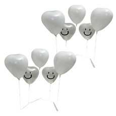 愛心摺疊桌飄 透明笑臉, 透明, 2入