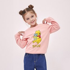 레노마키즈 디즈니 여아용 푸 페이스 맨투맨