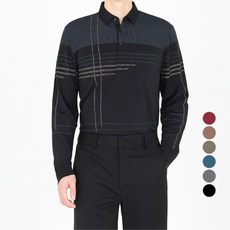 中年男士 DM 翻領長袖T恤