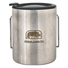 RHINO 犀牛 不銹鋼斷熱杯 300ml, 銀色 + 黑色, 1個