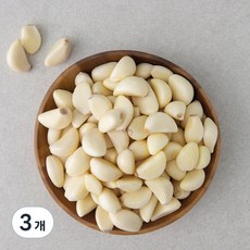 국내산 유기농 깐마늘, 500g, 3개