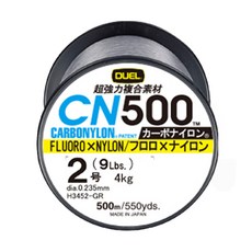 DUEL CN500 CARBONYLON 碳纖尼龍複合線 子線 H3452B 2號 500m 藍色, 1捲