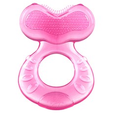 Nuby 固齒器 3個月以上, 固齒器 + 防塵蓋, 粉色, 1個