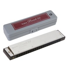 DABell Band 21 C調口琴, No.1006, 外蓋(鍍鉻), 琴身(黑色), 收納盒(黑色)
