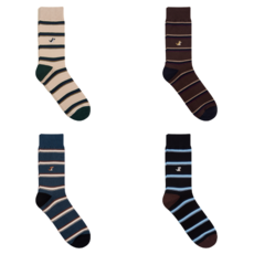 GGRN 男士時尚圖案襪子4件組