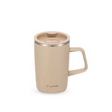 TUMS 極致方形不鏽鋼馬克杯, 1個, 沙米色, 450ml