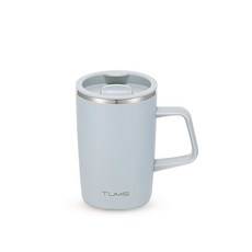 TUMS 極致方形不鏽鋼馬克杯, 1個, 薄霧藍, 450ml