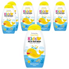 Funny Pia Happy Ocean 兒童多合一沐浴乳 香蕉, 300ml, 6個