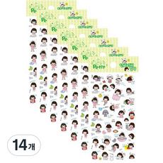 Petit 手帳貼紙 Danbari的日常 DA5354, 混合顏色, 14個