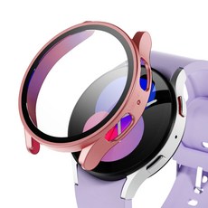 아이엠듀 스마트워치 강화유리 풀커버 케이스 하이브리드, 로즈핑크, 1개