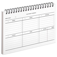 뮤니드 스프링 하드커버 상철 위클리 스케줄러, 혼합색상, 1개