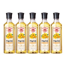 해표 카놀라유, 500ml, 5개