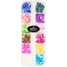 골드루쓰 12타입 네일 글리터세트 컬러미러칩, 자개 조약돌, 1개