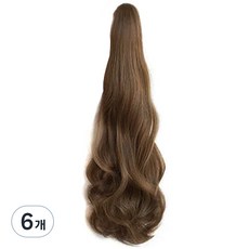 Bakojel馬尾波浪抓夾式假髮, 6個, 淺棕色