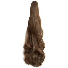 Bacogel馬尾波浪抓夾式假髮, 1個, 淺棕色