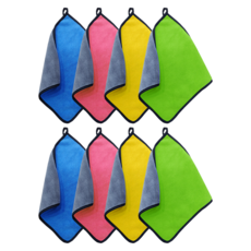 youhouse 加厚雙面超細纖維抹布4件組, 混合色, 2套