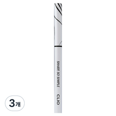 클리오 샤프 쏘 심플 워터프루프 펜슬 라이너 0.14g, 001 블랙, 3개