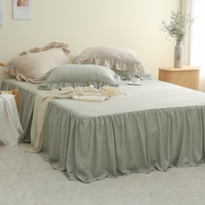 The Zari 鬆緊帶式荷葉邊床裙式床罩