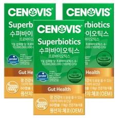 세노비스 수퍼바이오틱스 유산균, 60정, 3개