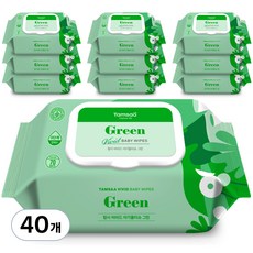 탐사 비비드 아기물티슈 그린 엠보싱 캡형 75gsm, 40개, 70개입
