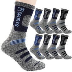 Doobalro 男士雙層毛圈登山襪 8雙