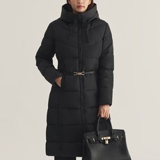 엘쏘 여성용 두꺼운 후드 롱 패딩 점퍼