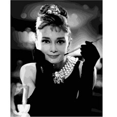 모모픽스페인팅 DIY 일러스트그리기 세트 40 x 50 cm, 티파니에서 아침을, 1개