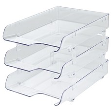 kapamax 水晶文件架 253 x 345 x 253 mm, 透明, 3層