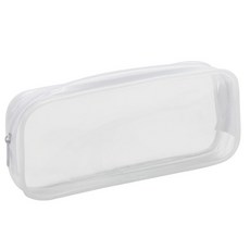 아이코어스 pvc 투명 파우치 필통, 화이트, 1개