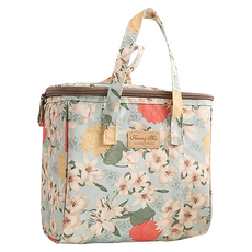 英倫風保溫保冷防水袋小號 - 防水帆布, 英倫藍花, 1個