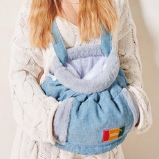 REDPUPPY 頂級Cattles保暖寵物外出包, 粉彩薄荷, 1個