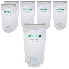 MIYOSHI 玉之肌 無添加廚房泡沫洗手乳補充包, 220ml, 無香料, 無色素, 6件