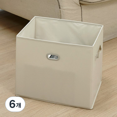 코멧 홈 깔끔한 패브릭 수납 정리함, 오트밀 그레이, 6개