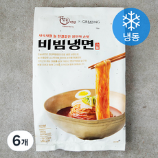 한솔냉면 그리팅 비빔냉면 1인분 (냉동), 385g, 6개
