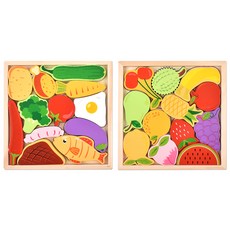 Balance原木拼圖組 食物 + 水果, 1套