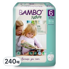 Bambo Nature 伴寶樂 Green黏貼型尿布, 第6階段, 240片