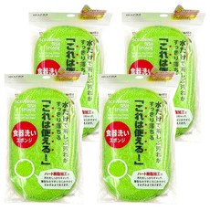 marna雙面海綿菜瓜布，食器洗滌適用, 4個, 1入