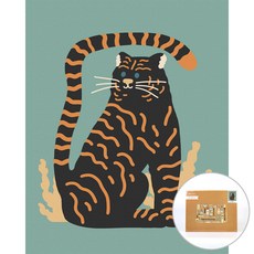 아트조이 물감 2배 DIY 명화그리기 40 x 50 cm, 고양 호랑 블랙, 1개