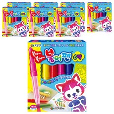 지구화학 불어펜, 6색, 8개