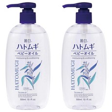 KUMANO 熊野油脂 麗白 油脂薏仁嬰兒油 適用嬰兒孩童, 300ml, 2罐
