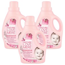 네이쳐러브메레 유아 섬유유연제 체리블라썸 용기형, 1.8L, 3개