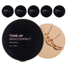 THE FACE SHOP 菲詩小舖 Tone Up粉餅 SPF30 PA++ 10g, V203 Natural Beige, 6盒