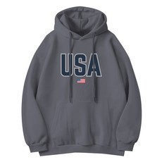 The Team 男女通用 大尺碼 USA 刷毛 連帽T恤