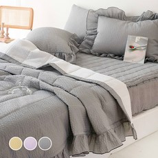 이불넷 프레시 시어서커 여름 프릴 차렵이불 베개커버 세트