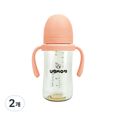 유비맘 시그니처 빨대컵, 280ml, 2개, 딸기