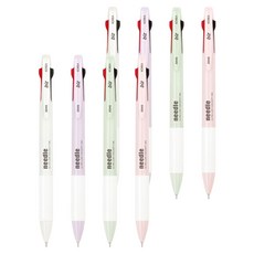 JAVAPEN N Jet 3色針尖原子筆 4入組 0.7mm, 2套, 薰衣草紫, 灰色, 綠色, 粉紅色