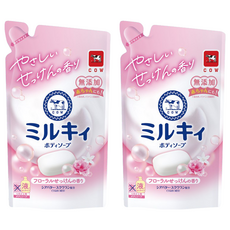 COW STYLE 牛乳石鹼 牛乳精華沐浴乳 補充包 玫瑰, 360ml, 2組